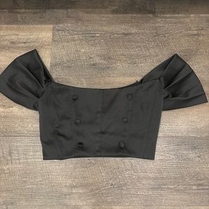 Zara black crop top